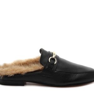 SOLD - STEVE MADDEN Brinly FUR SLIDES  Size 8.5